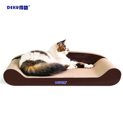 Cool Corrugated Backrest Sofa-Shaped Cat Scratcher, 60CM — Cat & Pet Supplies, Claw-Grinding Toy