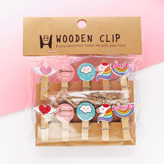 Photo clip, photo holder, cute cartoon wooden craft, small wooden clip, photo wall decoration, wall hanging