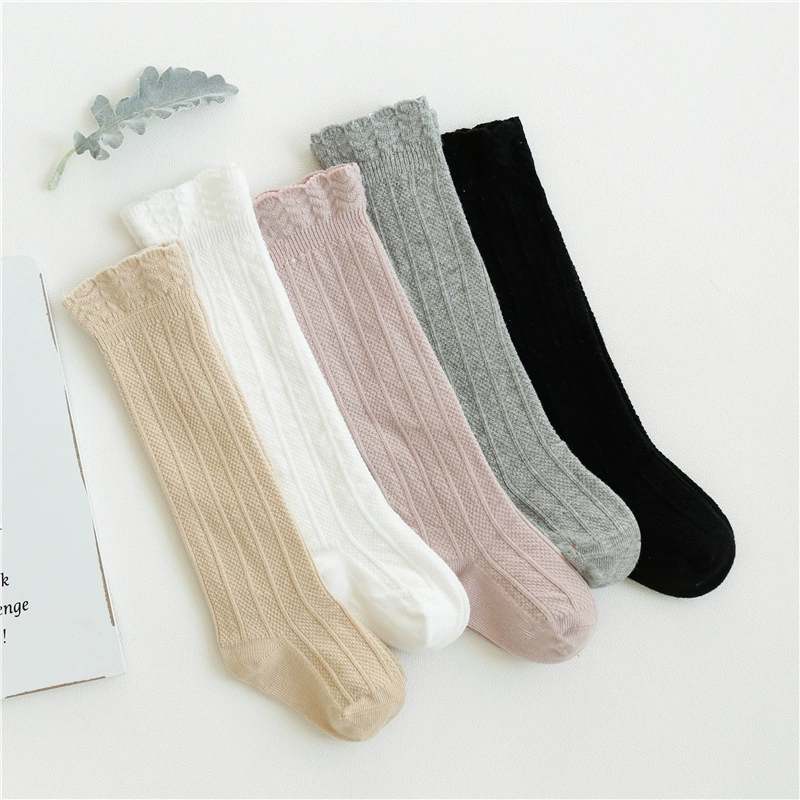 Children's high boots for new born, knee socks, combed cotton