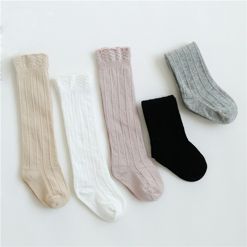 Children's high boots for new born, knee socks, combed cotton
