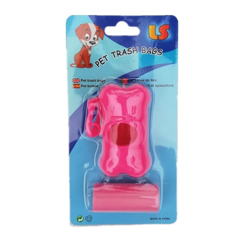 Fábrica al por mayor bolsa de basura para mascotas bolsa de basura de hueso traje de aseo para mascotas suministros de limpieza para mascotas