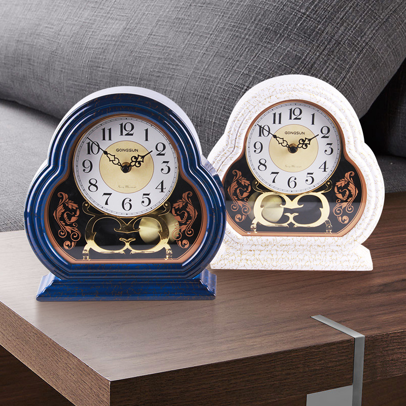 European and American Wall-Mounted High-End Desktop Clocks, Living Room Antique-Style Clocks, Retro Atmospheric Pendulum Clocks, Silent Home Wall Clocks