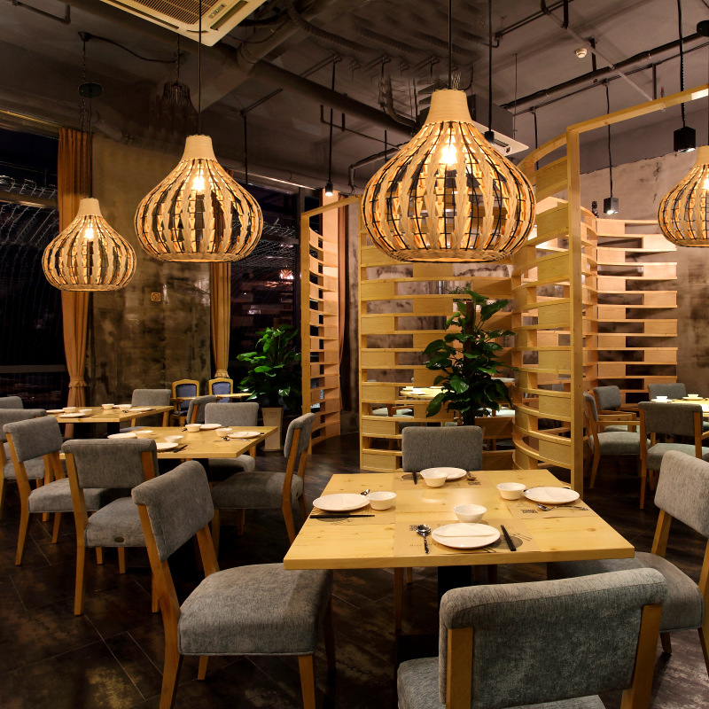 Lámpara de Techo de Mimbre de Bambú, Estilo Chino Nuevo, para Restaurante, Hotel, Hostal, Lámpara de Estilo Japonés, Pantalla de Lámpara de Arte Creativo Retro