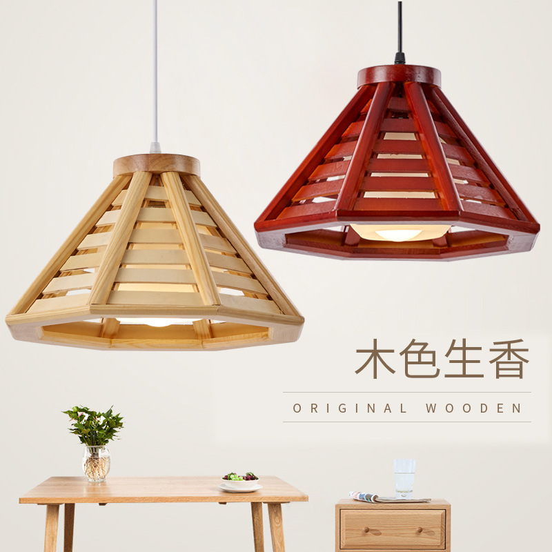 Estilo japonés de madera maciza restaurante lámparas chino simple moderno creativo bar registro lámpara estudio balcón pasillo lámpara