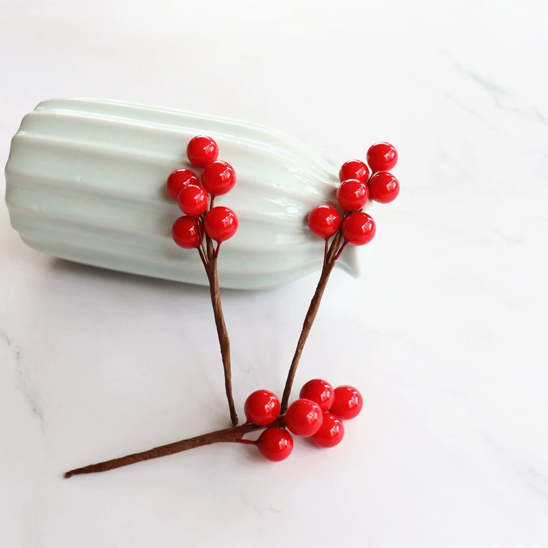 Simulation Plants Festive Decoration Piston Creative DIY shooting decoration red pulp fruit home decoration simulation berries