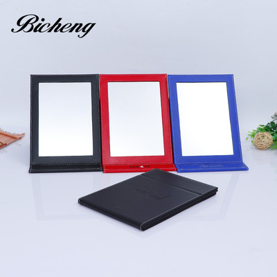 Manufactor Supplying Cosmetic mirror wholesale Take it with you mirror customized Daily PU Leatherwear Beauty Mirror logo