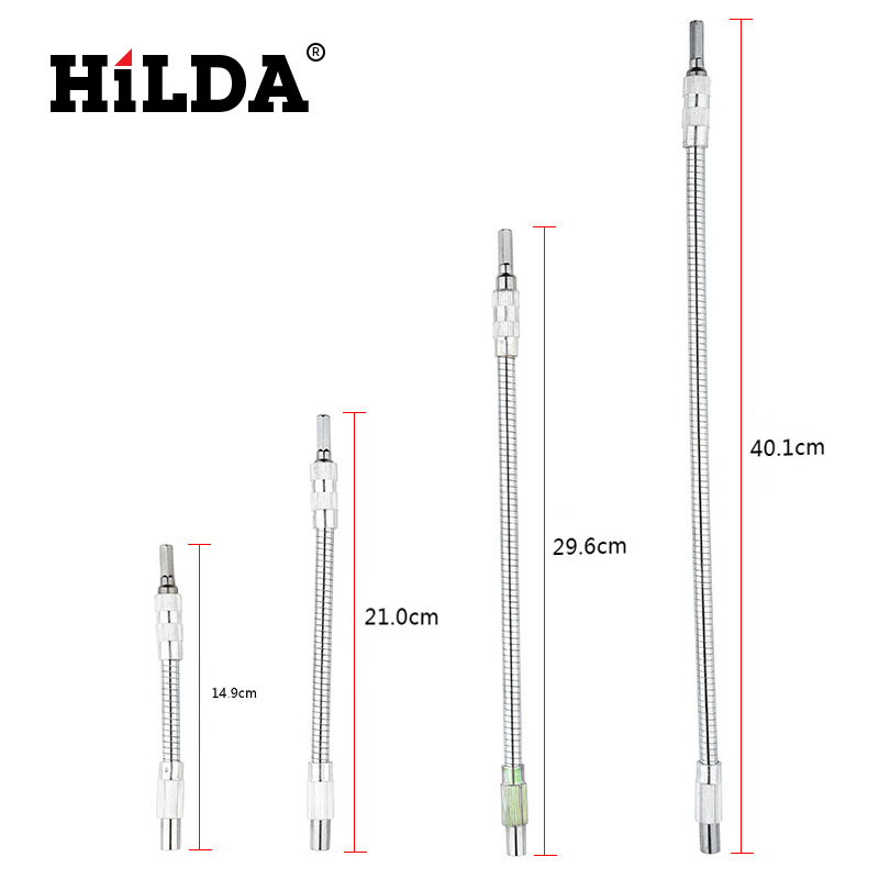 Taladro de carga Hilda eje flexible de metal eje flexible destornillador cabeza biela multi-ángulo de trabajo rectificado eléctrico eje flexible