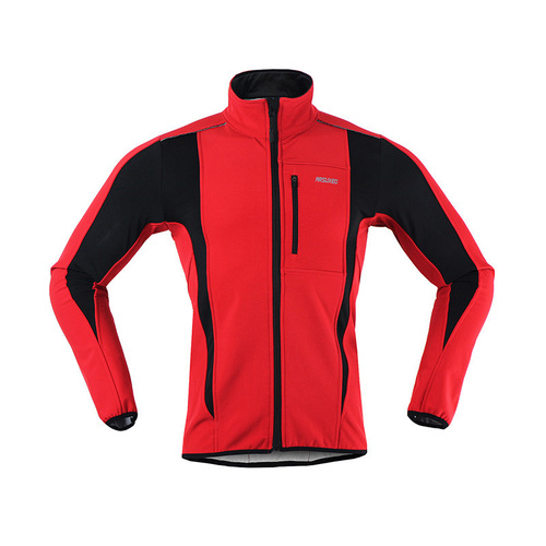 ARSUXEO winter weatherproof fleece warm three-layer cycling jersey jacket top 15K men
