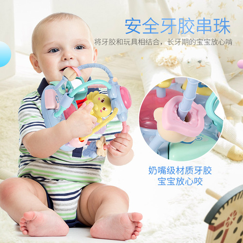 New 8-in-1 Multifunctional Music Story Baby Hand Rattle Baby Toy Bead Teether Hand Ball Wholesale