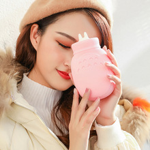 硅胶热水袋卡通暖手宝注水防爆暖宝宝冲水暖水袋非pvc橡胶保温