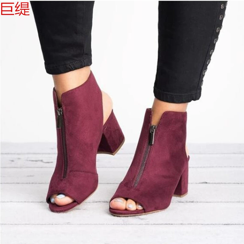 2020 Весеннее желание Amazon независимая станция Юго-Восточная Азия Европа и Америка Внешняя торговля плюс размер рыбий рот толстый каблук сандалии женские