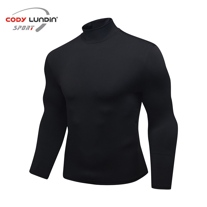 Men's fitness wear sports golf crew neck long sleeve bottoming shirt quick-drying men's cross-border wholesale a generation of hair