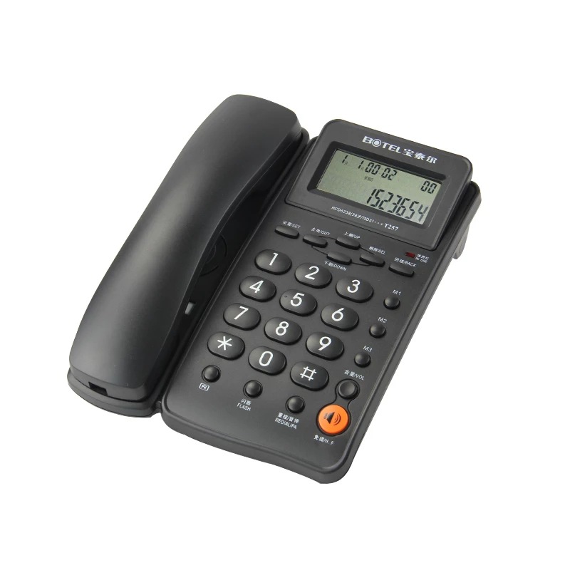 宝泰尔T257来电显示电话机 带记忆键可挂墙可摇头电话机 量大私聊