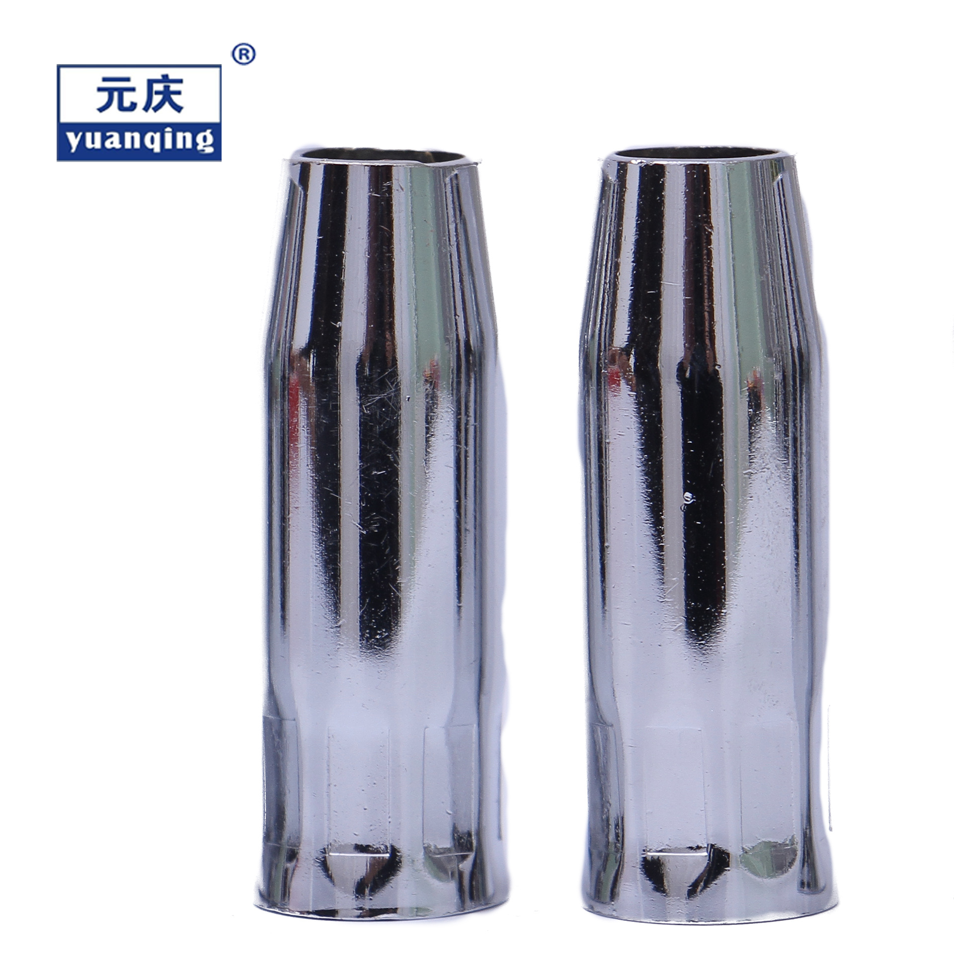 厂家供应1K喷嘴保护罩二保焊枪配件电镀带丝扣小200A喷嘴