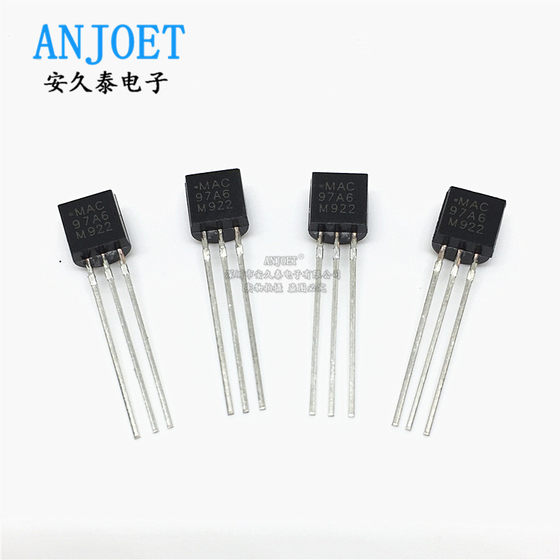 MAC97A6 双向可控硅 97A6 0.6A/400V TO-92直插 晶闸管 全新原装|ru