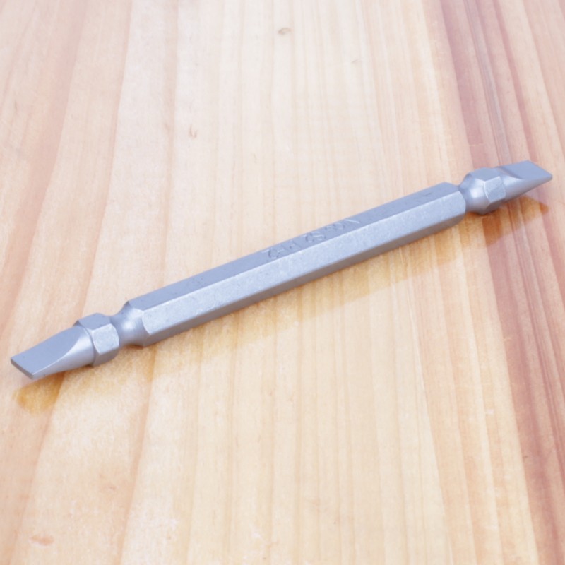 1/4磁性双头一字风批头 双头平口电动螺丝刀旋具起子批头6.35批咀