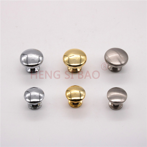 Mushroom-shaped solid zinc alloy round single-hole small handle modern simple cabinet drawer wardrobe door handle