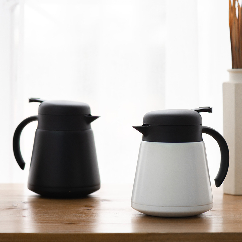 European-style 304 stainless steel thermos press type vacuum water bottle household coffee pot business gifts wholesale