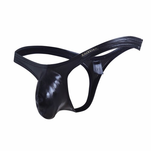 Men's new underwear sexy thong imitation leather patent leather sexy thong stage nightclub performance 1045DK
