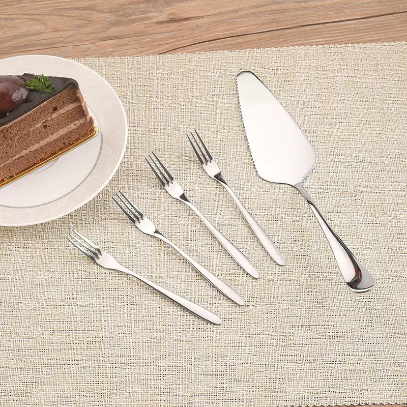 激光logo定制不锈钢水果叉三齿小叉子 开模生产304材质蛋糕叉