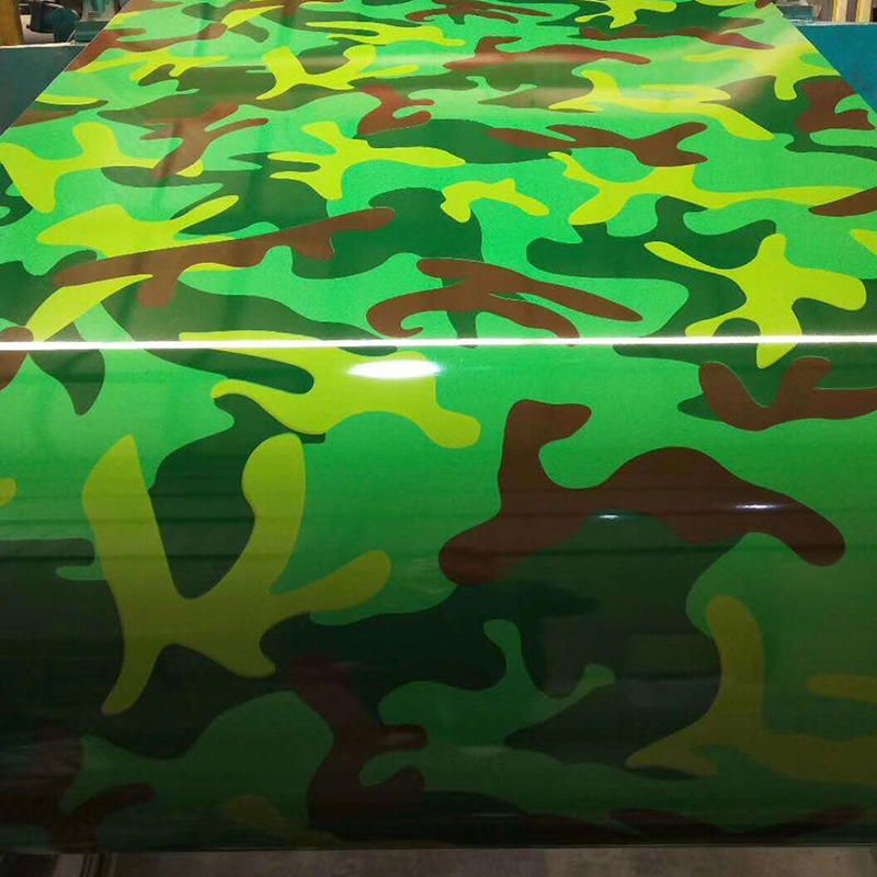 厂家直销彩钢迷彩板厂房围挡数码迷彩卷板颜色花型小草围挡数码印