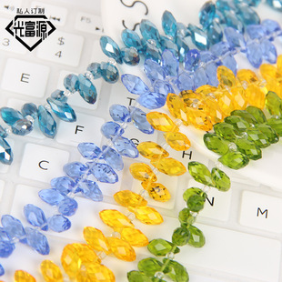+6×12 horizontal hole water droplet hot-selling DIY jewelry accessories artificial crystal glass bead water droplet pendant
