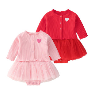 Baby autumn princess jumpsuit autumn and winter ha clothes baby skirt suit girls dress baby clothes