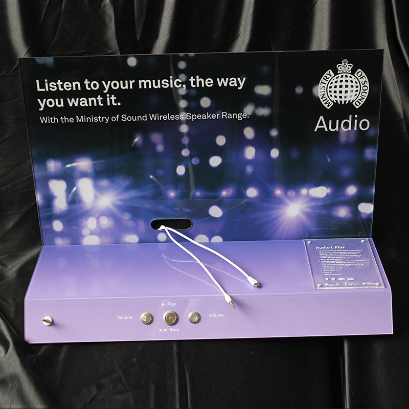 厂家生产亚克力数码音响展示架有机玻璃多功能蓝牙音响耳机展示架