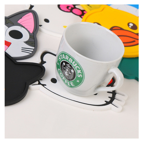 Creative cartoon cute animal silicone non-slip heat insulating mat, 3D bowl-shaped plate and cup mat from Changnan manufacturers wholesale