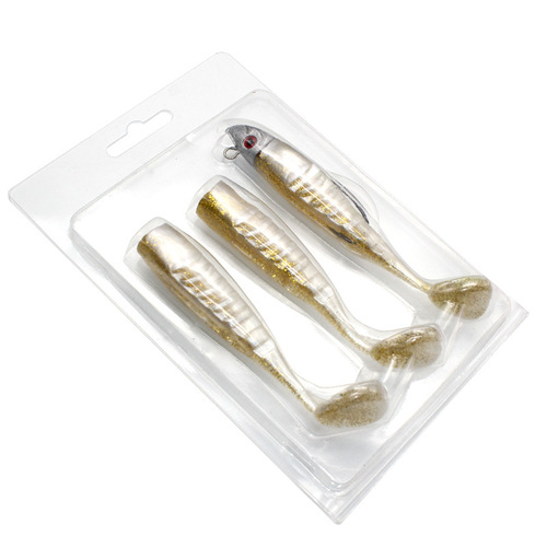 Sea fishing freshwater two-color lead head soft fish set box 10cm15.5g13cm26g Luya bait T tail soft fish bionic bait