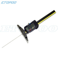 Thước đo độ sâu hiển thị kỹ thuật số 0-/50/100MM Thước đo độ sâu thanh mảnh lỗ nhỏ