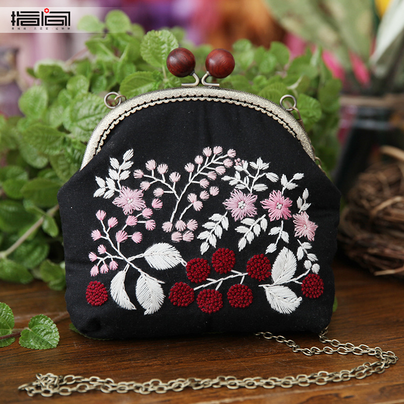 Jinhao tela de bolsillo Bolsa de Oro hecho a mano material de bricolaje bolsa de almacenamiento de flores de tela artesanía cartera