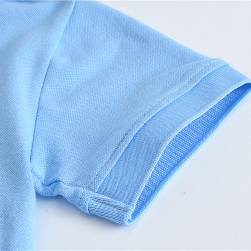 Summer solid color short-sleeved t-shirt tops for boys and girls, children's fashionable lapel short-sleeved kindergarten and primary school uniforms wholesale