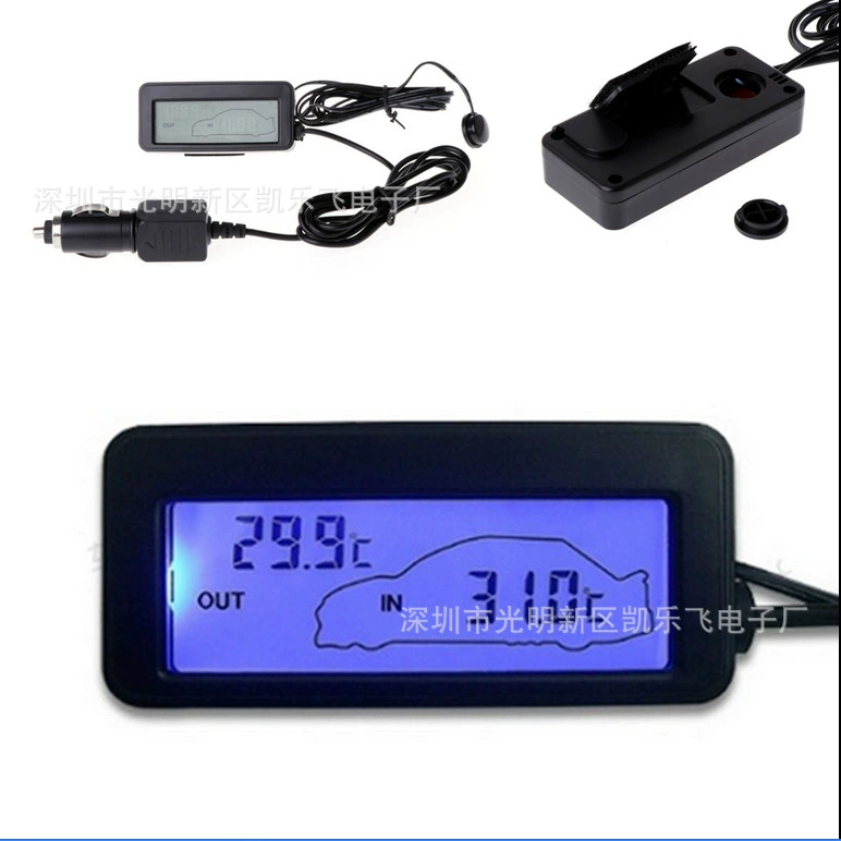 12V Цифровой термометр Автомобильный термометр Мини ЖК-Автомобильный внутренний и внешний термометр T18