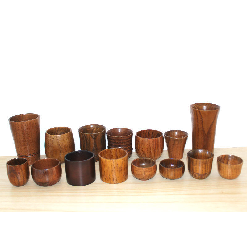 All kinds of Japanese solid wood small tea cup wooden small Cup creative coffee cup