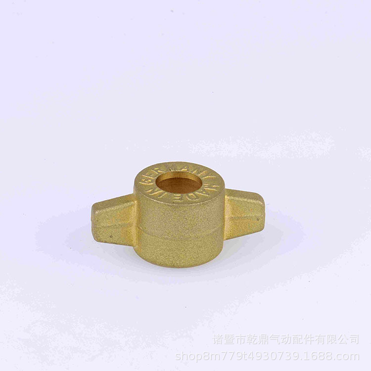 厂家直销高品质 黄铜色蝴蝶螺帽 黄铜镀镍色碟帽油壬配件