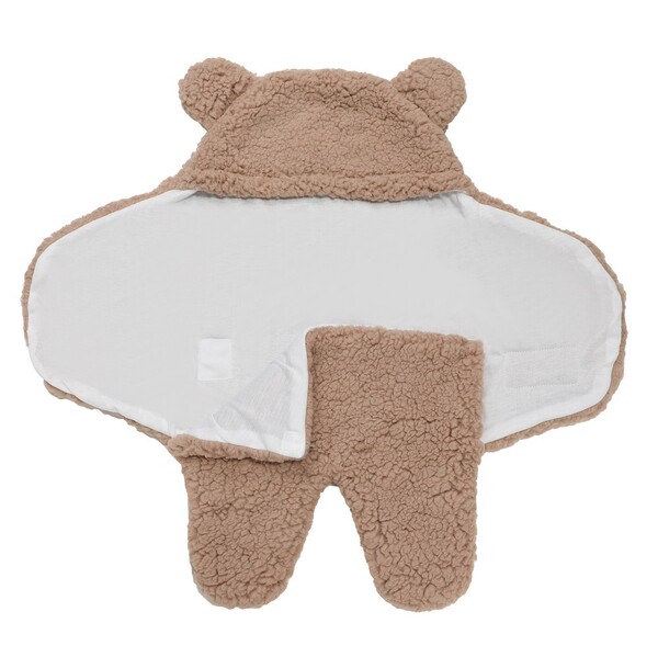 Plush winter sleeping bag for new born