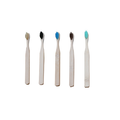 Colorful soft bristle bamboo toothbrush, wooden handle toothbrush, bamboo, non-disposable soft bristle toothbrush, handle can be engraved with logo