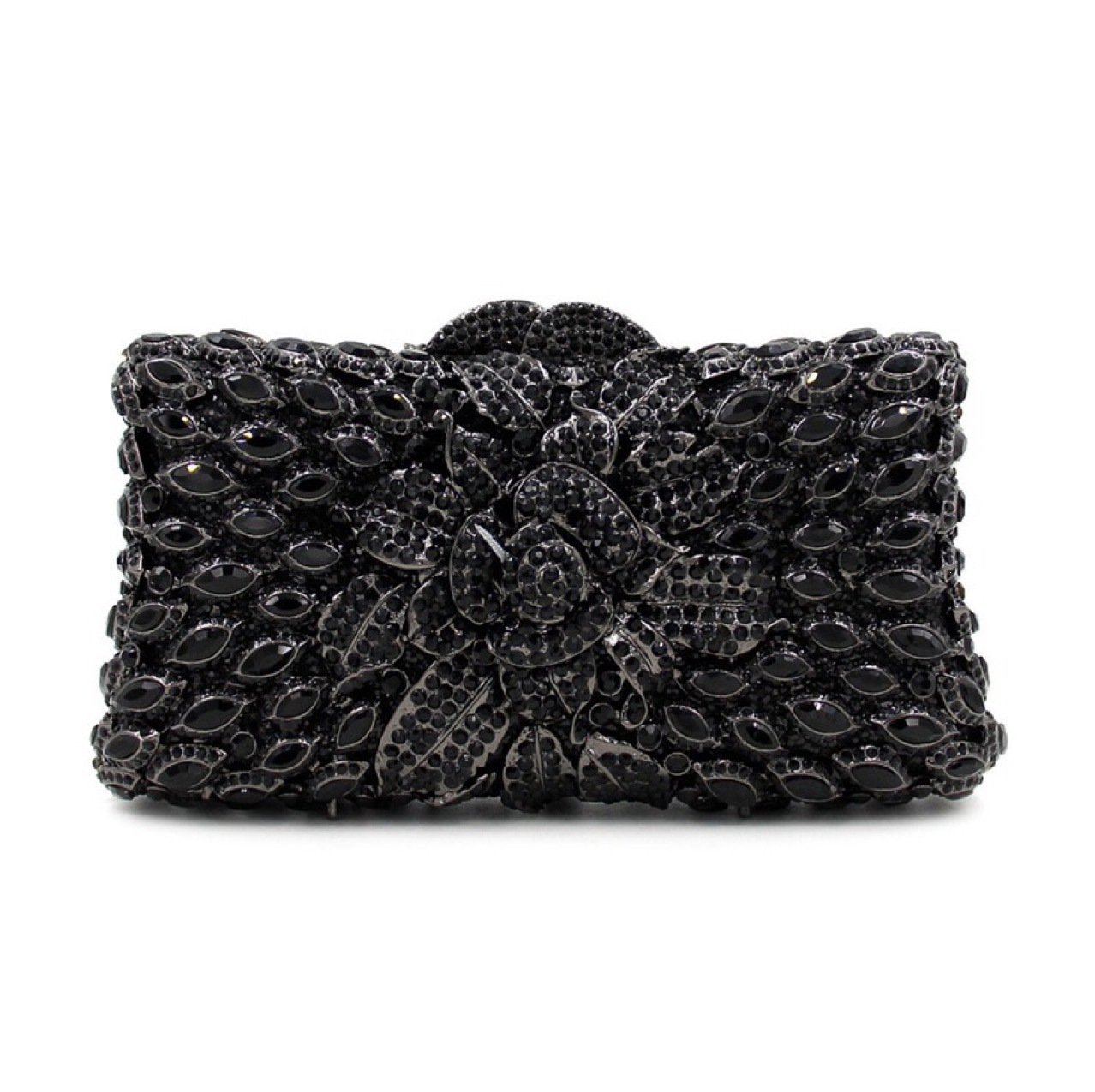 Bolsa de cena de diamantes de flores, embrague de diamantes transfronterizos, bolsas de mano de diamantes, bolsas de vestir, bolsas de mujer