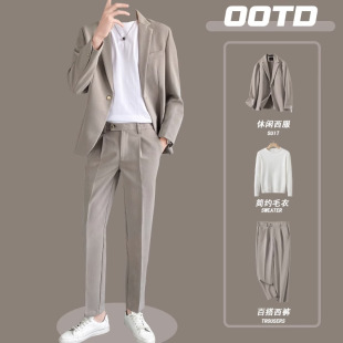 High-end Loose Spring and Summer Korean Style Duffy Handsome Casual Suit Men's Light Mature Style Handsome Suit Jacket