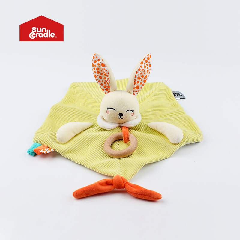 SUNCARADLEFluorescent Yellow Rabbit Baby Comfort Napkin Can Be Imported,Multi-functional Design,One Piece Drop Shipping