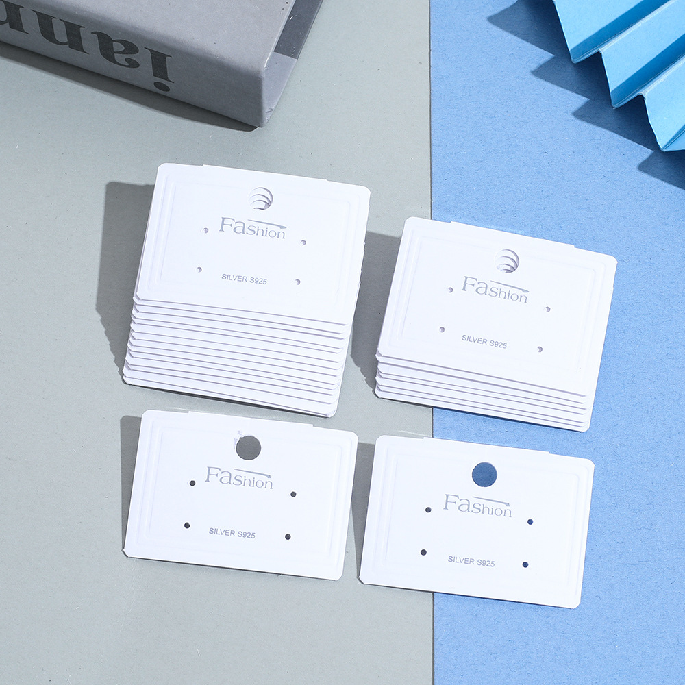 厂家批发新款塑料PVC弯钩贴纸耳环耳钉卡片首饰包装卡纸diy配件