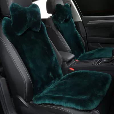 Cushion Car Cushion, Wool pad - 1-single-pad-dark-green