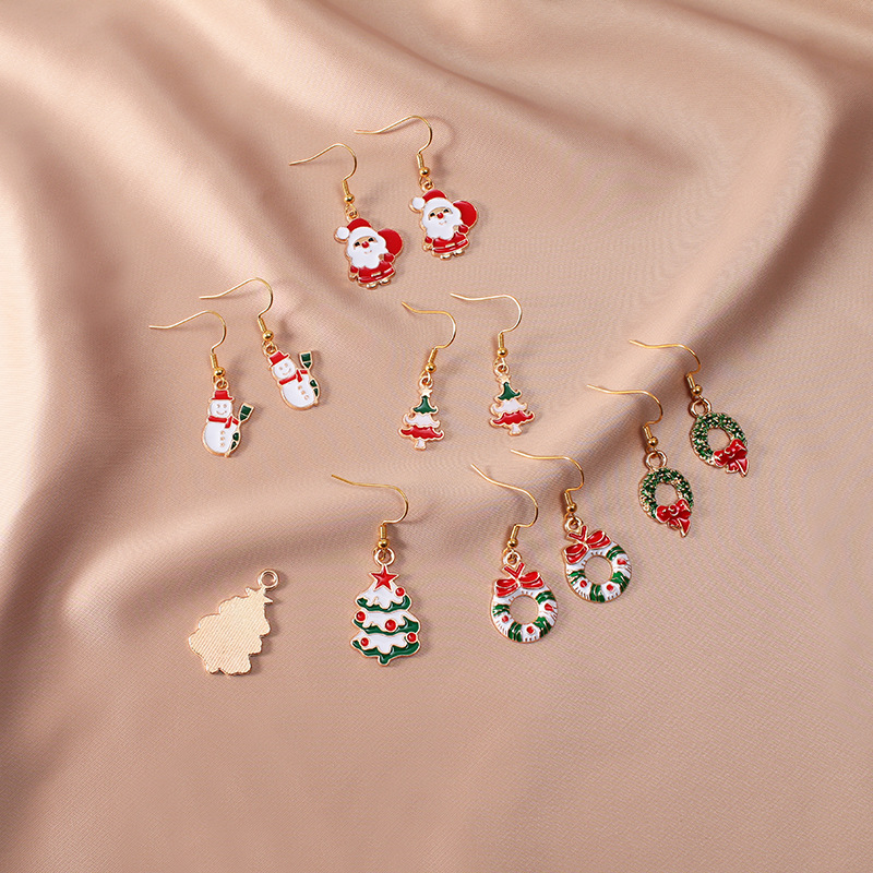 European and American new fashion Christmas dripping Santa Claus earrings jewelry wholesalepicture1