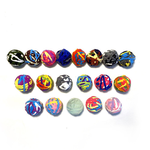 Manufacturer wholesale cross-border yarn ball, bell, sound, cat self-pleasure, chewing and teasing cat toy ball, pet supplies