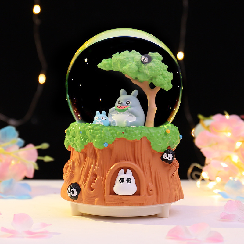 卡通水晶球发光小夜灯星空情书家居桌面摆件儿童生日礼物小礼品|undefined