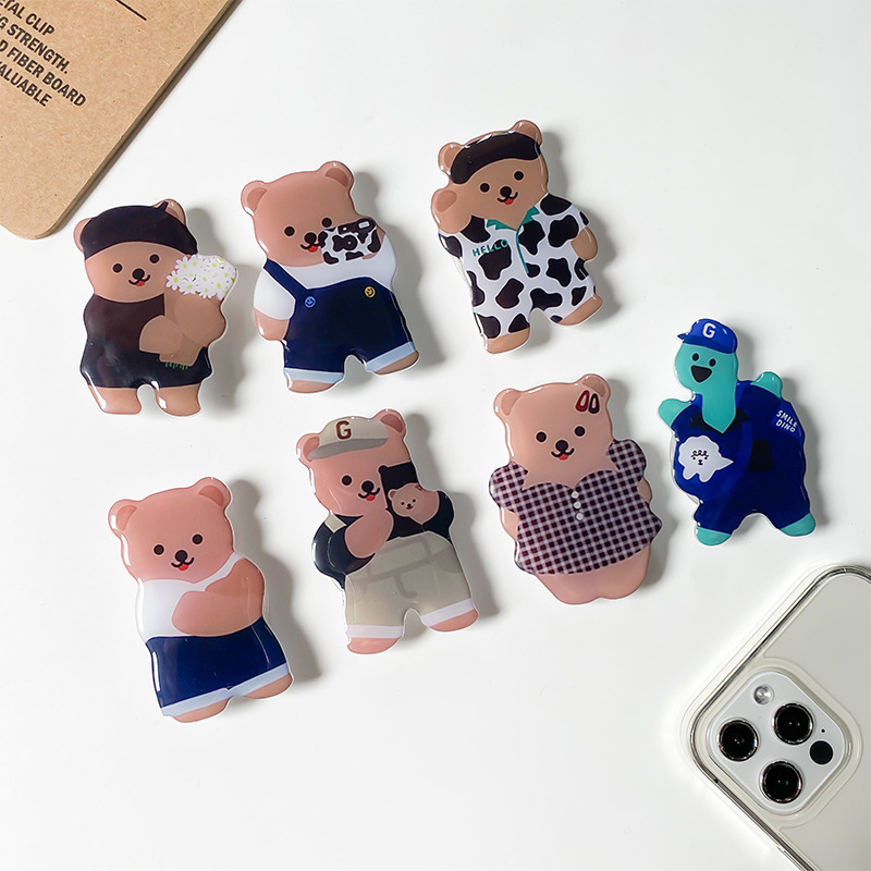 Cute Bear Arylic Universal Phone Cases display picture 2