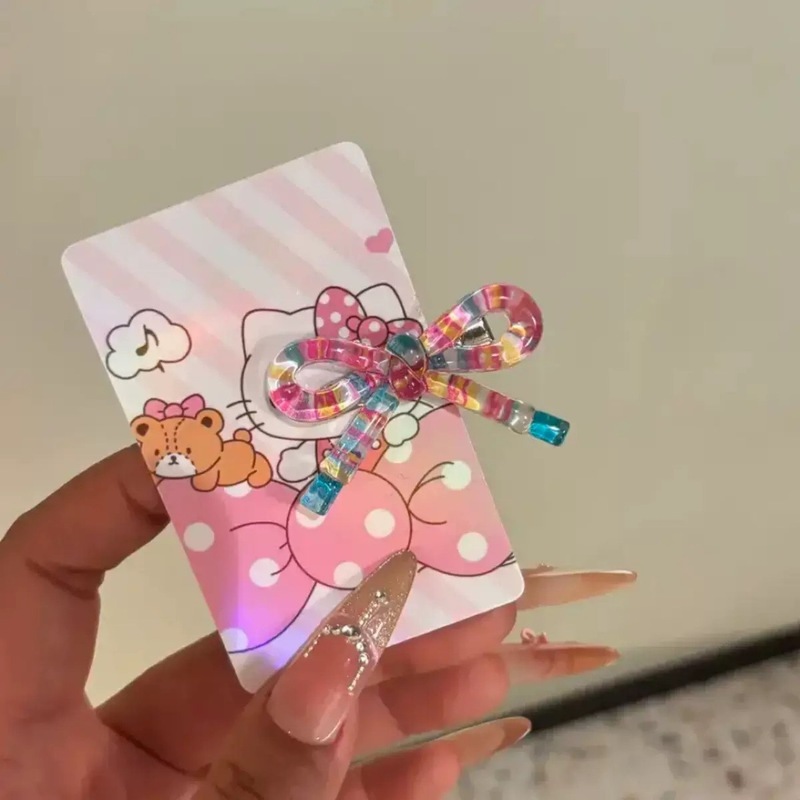 奶蓝韩系简约椭圆波点粉色鸭嘴ins春夏蝴蝶结百搭海边夹儿童头饰|undefined