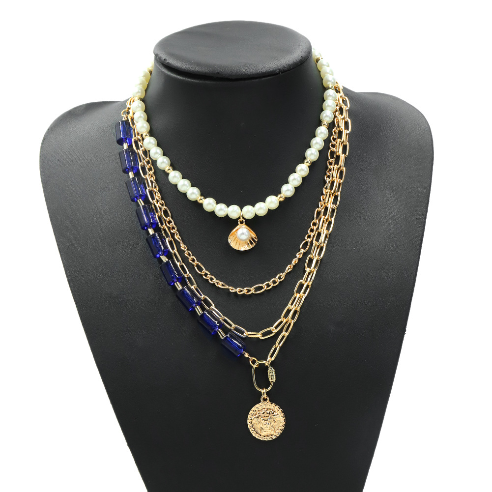 Fashion Trendy Exaggerated Acrylic Chain Multi-layer Necklace display picture 10