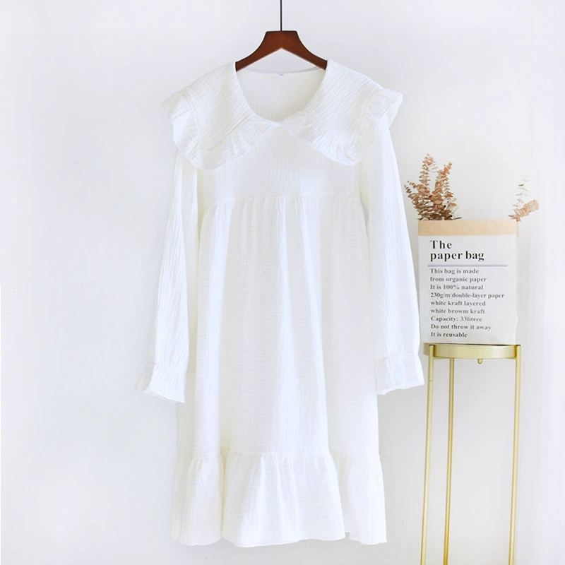 Pijama, марлевая летняя блуза с длинным рукавом, тонкая юбка, корейский стиль, плюс размер